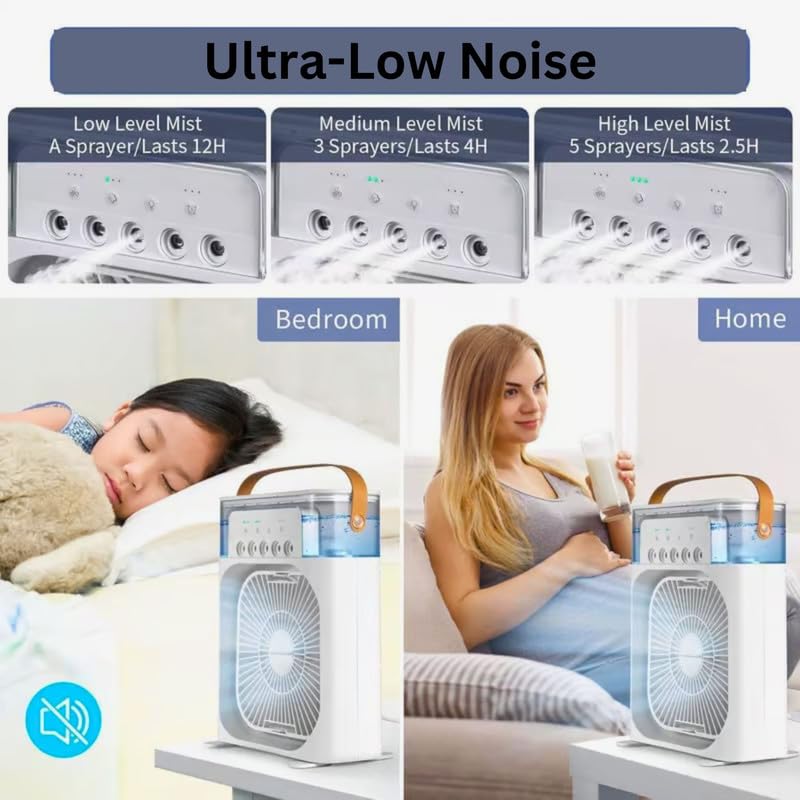 3-in-1 Mini AC – Fan, Humidifier & LED Glow