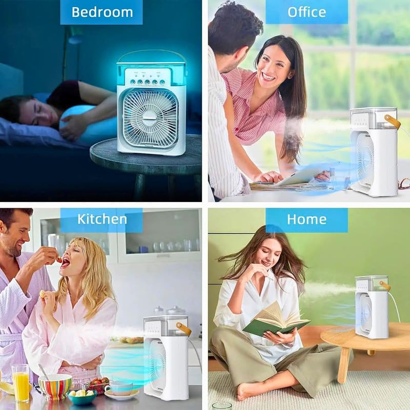 3-in-1 Mini AC – Fan, Humidifier & LED Glow
