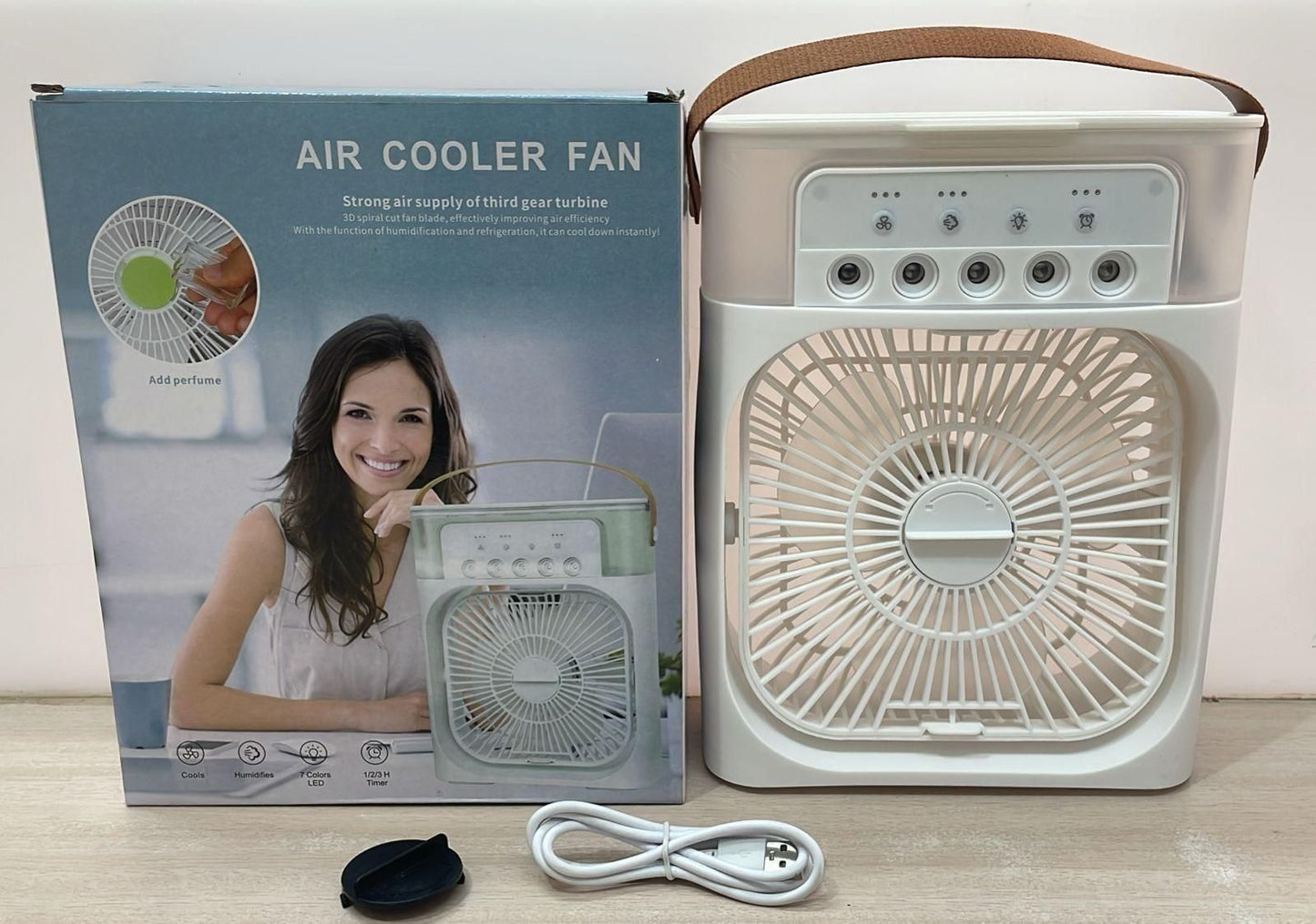 3-in-1 Mini AC – Fan, Humidifier & LED Glow